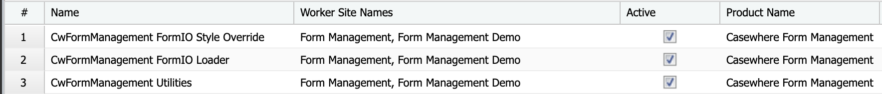 Component: Form management - Installation guide | Casewhere Docs